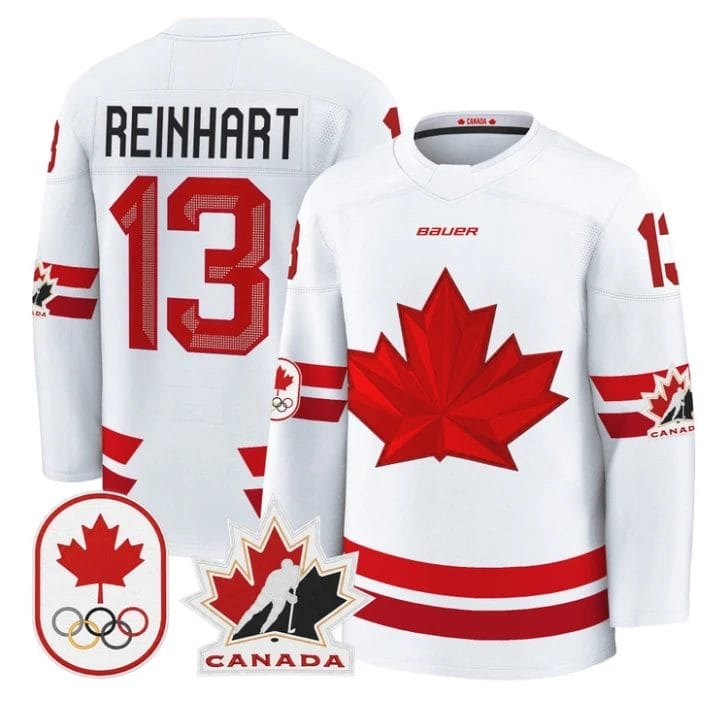 Sam Reinhart Jersey #13 Canada Olympic 2026 Premium Hockey All Stitched - Image 3