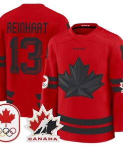 Alternative view of Sam Reinhart Jersey #13 Canada Olympic Premium Hockey 2026 Stitched