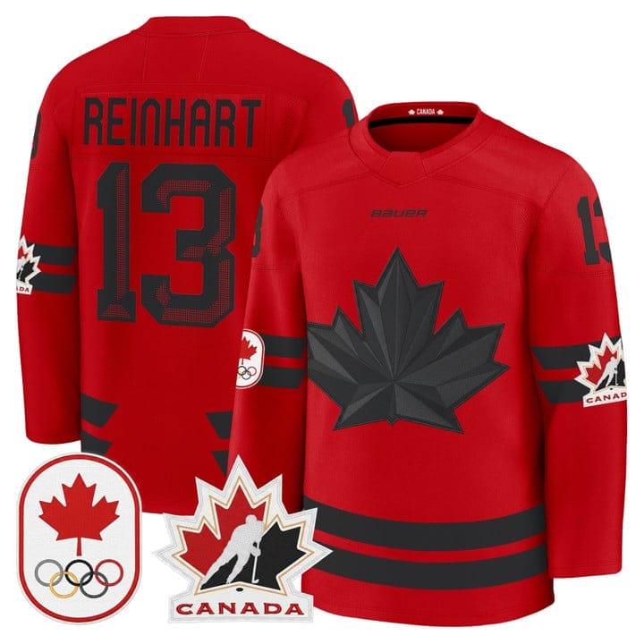 Sam Reinhart Jersey #13 Canada Olympic Premium Hockey 2026 Stitched - Image 2