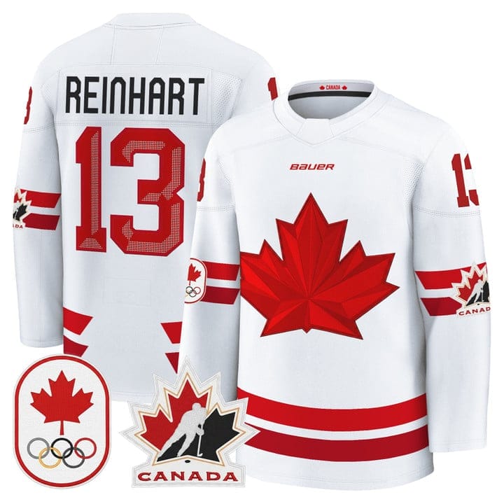 Sam Reinhart Jersey #13 Canada Olympic Premium Hockey 2026 Stitched - Image 3