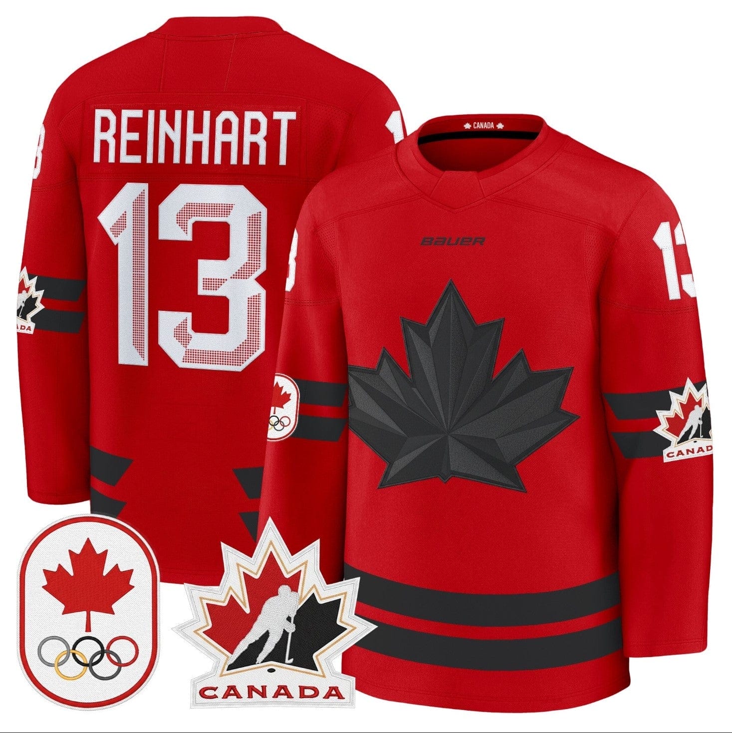 Sam Reinhart Jersey #13 Canada Olympic Premium Hockey Stitched - Image 2