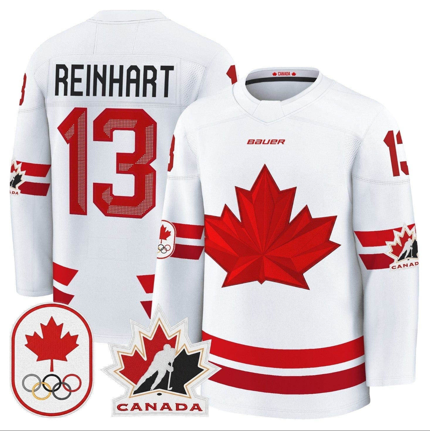 Sam Reinhart Jersey #13 Canada Olympic Premium Hockey Stitched - Image 3