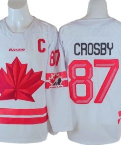 Sidney Crosby Jersey 87 Winter Olympics Team Canada 2026 Hockey Stitched White