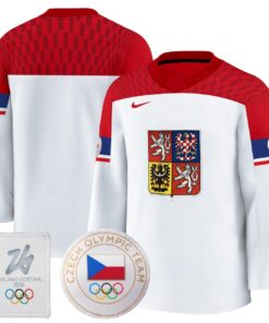 Team Jersey Czechia Olympic 2026 Premium Hockey Stitched White