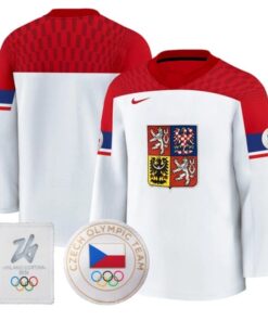 Alternative view of Team Jersey Blank Czechia Olympic 2026 Premium Hockey All Stitched