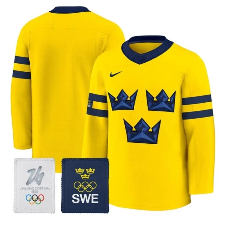 Team Jersey Blank Sweden Olympic 2026 Premium Hockey All Stitched Gold