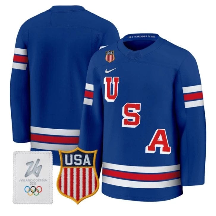 Team Jersey Blank USA Olympic 2026 Premium Hockey All Stitched