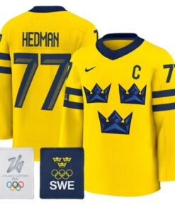 Victor Hedman Jersey #77 Sweden Olympic 2026 Premium Hockey All Stitched