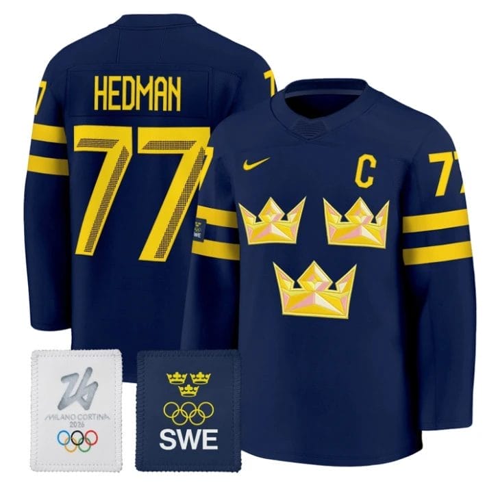 Victor Hedman Jersey #77 Sweden Olympic 2026 Premium Hockey All Stitched - Image 2