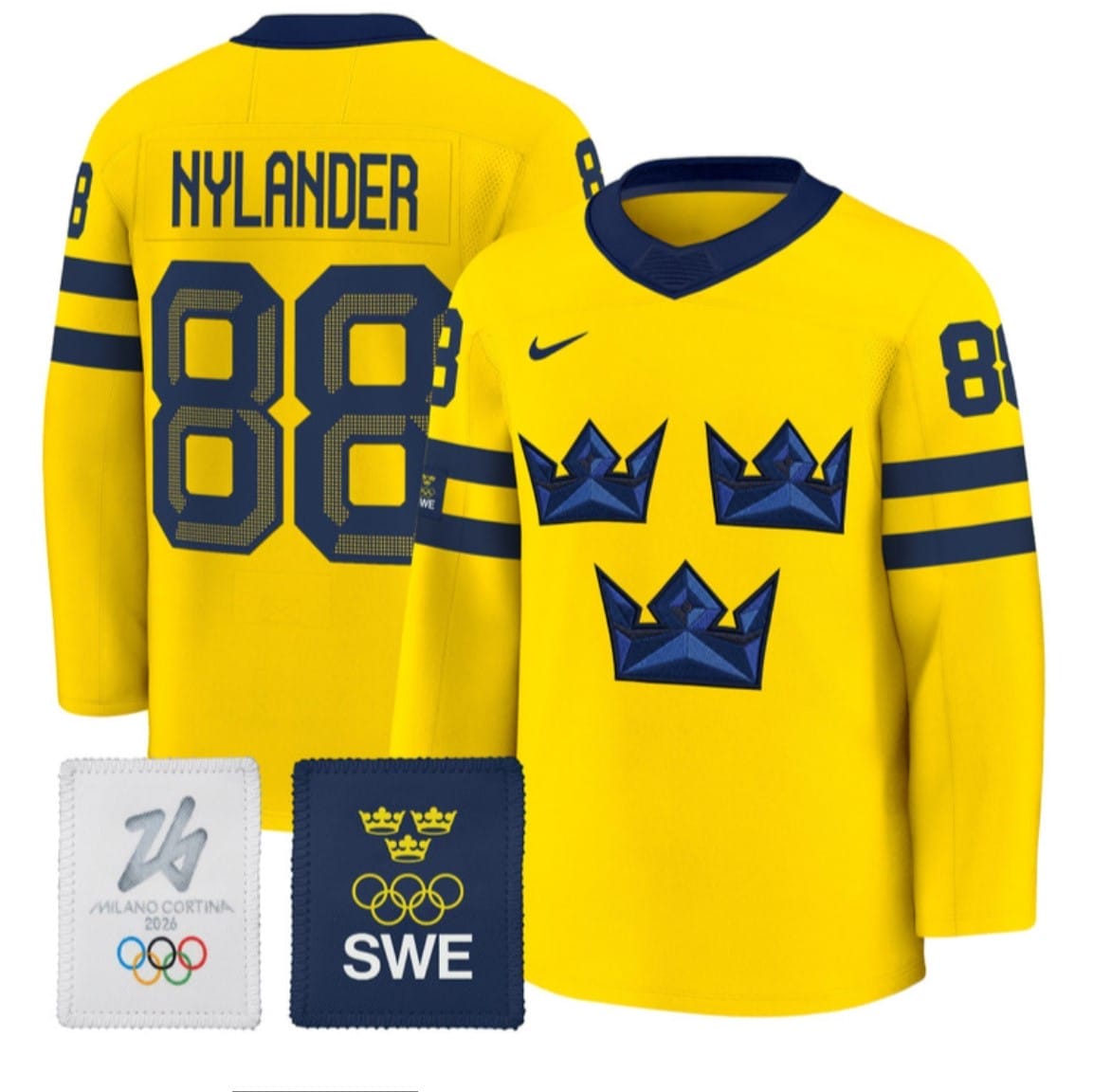 William Nylander Jersey #88 Sweden Olympic 2026 Premium All Stitched