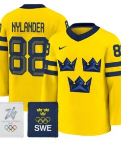 William Nylander Jersey #88 Sweden Olympic 2026 Premium Hockey All Stitched
