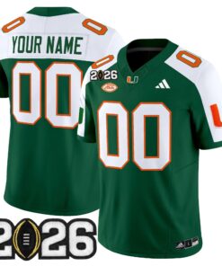 Miami Hurricanes 2026 CFP Final Patch Vapor Limited Custom Jersey - All Stitched
