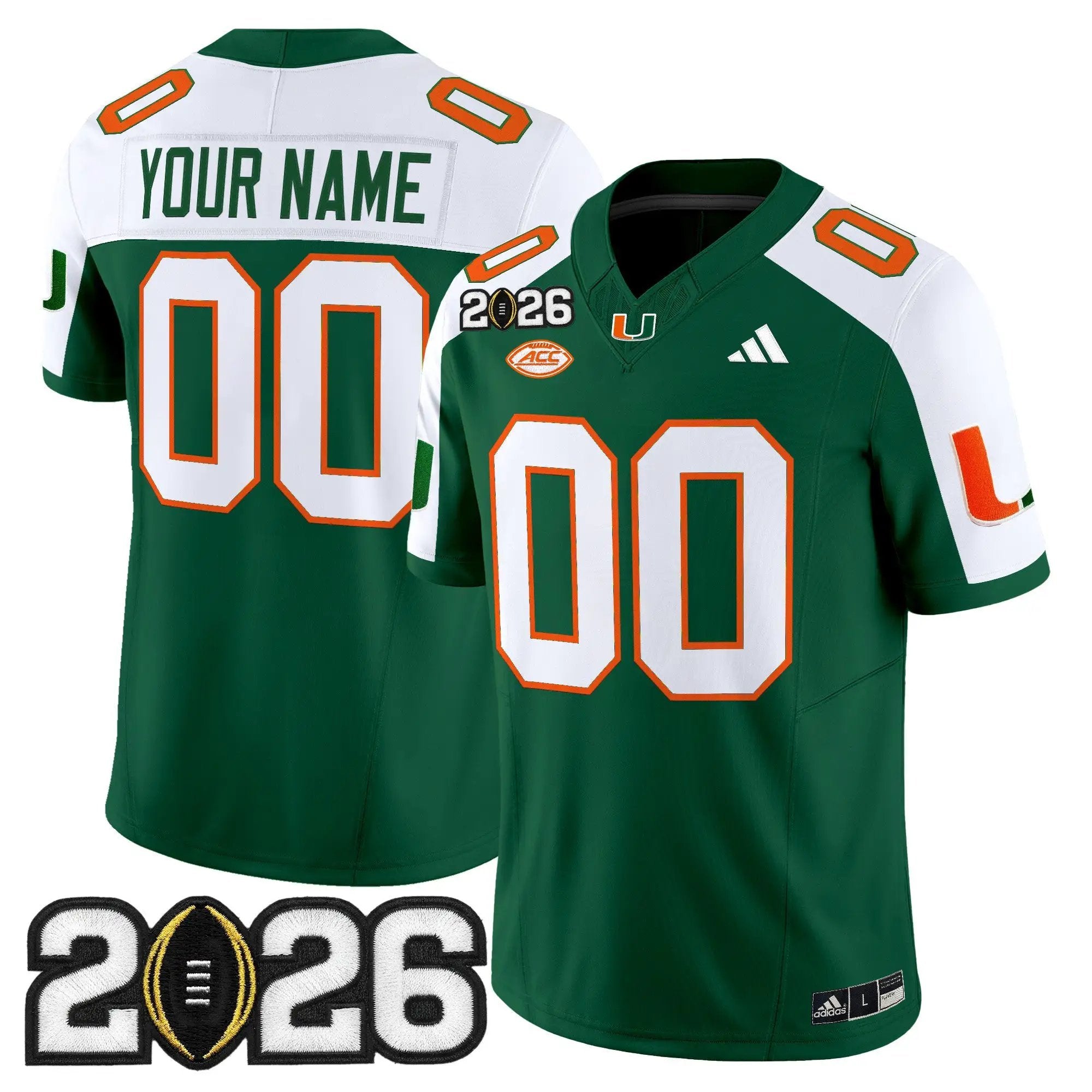 Miami Hurricanes 2026 CFP Final Patch Vapor Limited Custom Jersey - All Stitched - Top Design Fan Miami Hurricanes 2026 CFP Final Patch Vapor Limited Custom Jersey - All Stitched