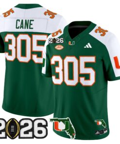 Miami Hurricanes 2026 CFP Final & Florida Patch Vapor Limited Jersey - All Stitched