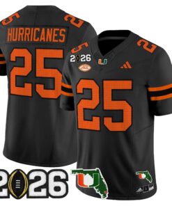 Miami Hurricanes 2026 CFP Final & Florida Patch Vapor Limited Jersey - All Stitched