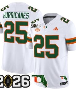 Miami Hurricanes 2026 CFP Final & Florida Patch Vapor Limited Jersey - All Stitched