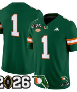 Miami Hurricanes 2026 CFP Final & Florida Patch Vapor Limited Jersey - All Stitched