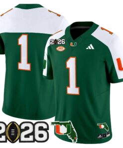 Miami Hurricanes 2026 CFP Final & Florida Patch Vapor Limited Jersey - All Stitched
