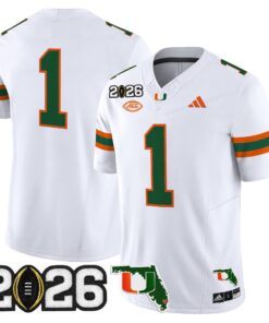 Miami Hurricanes 2026 CFP Final & Florida Patch Vapor Limited Jersey - All Stitched