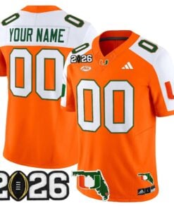 Miami Hurricanes 2026 CFP Final & Florida Patch Vapor Limited Custom Jersey - Stitched