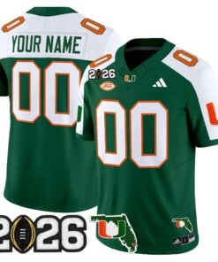 Miami Hurricanes 2026 CFP Final & Florida Patch Vapor Limited Custom Jersey - Stitched