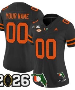 Miami Hurricanes 2026 CFP Final & Florida Patch Vapor Limited Custom Jersey - Stitched