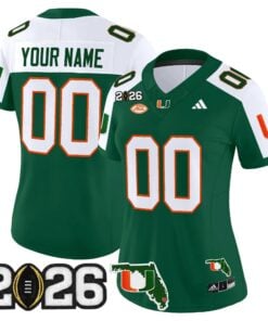 Miami Hurricanes 2026 CFP Final & Florida Patch Vapor Limited Custom Jersey - Stitched