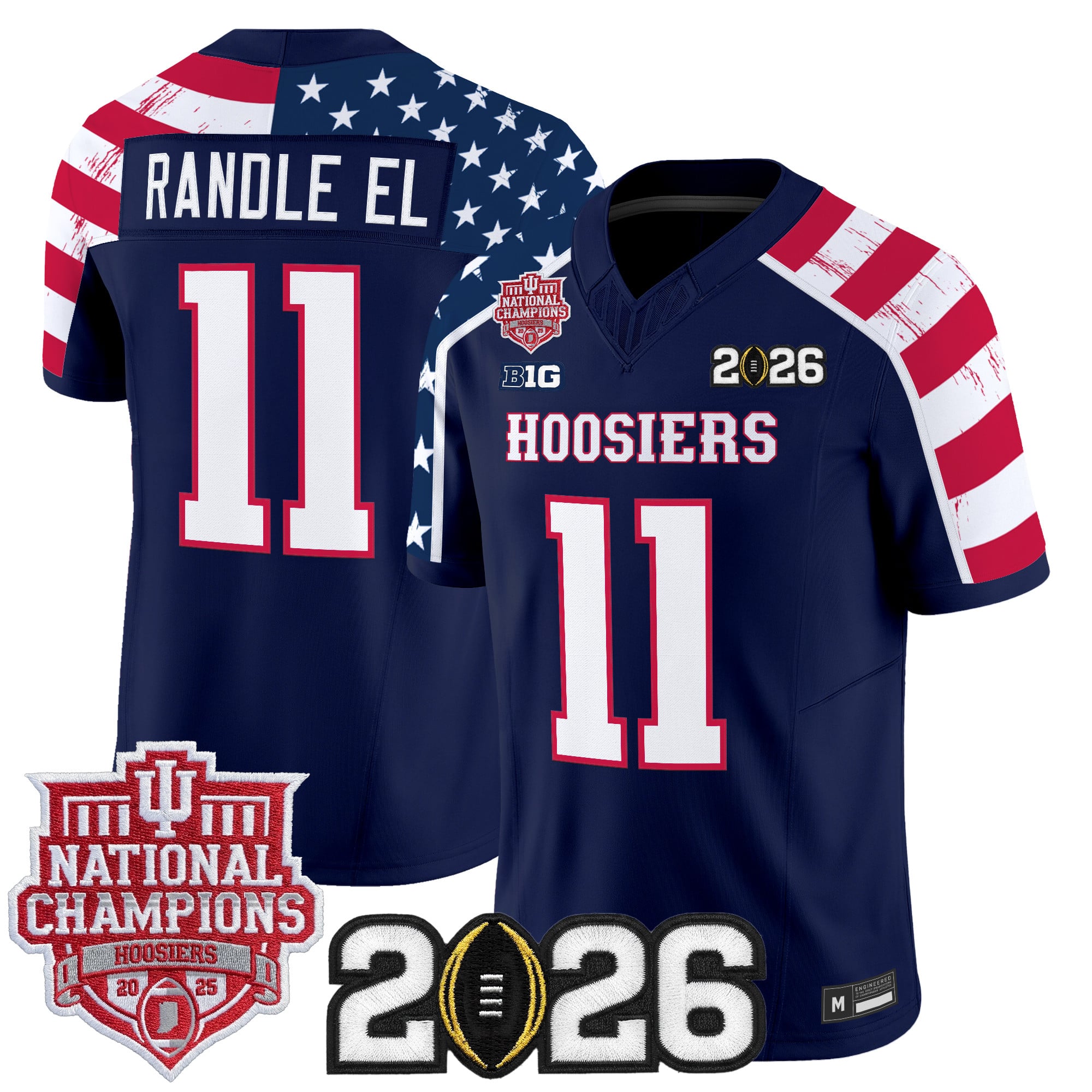 indiana-hoosiers-america-250-edition-vapor-limited-jersey-stitched-07 - Top Design Fan Men Indiana Hoosiers "America 250 Edition" Vapor Limited Jersey - Stitched