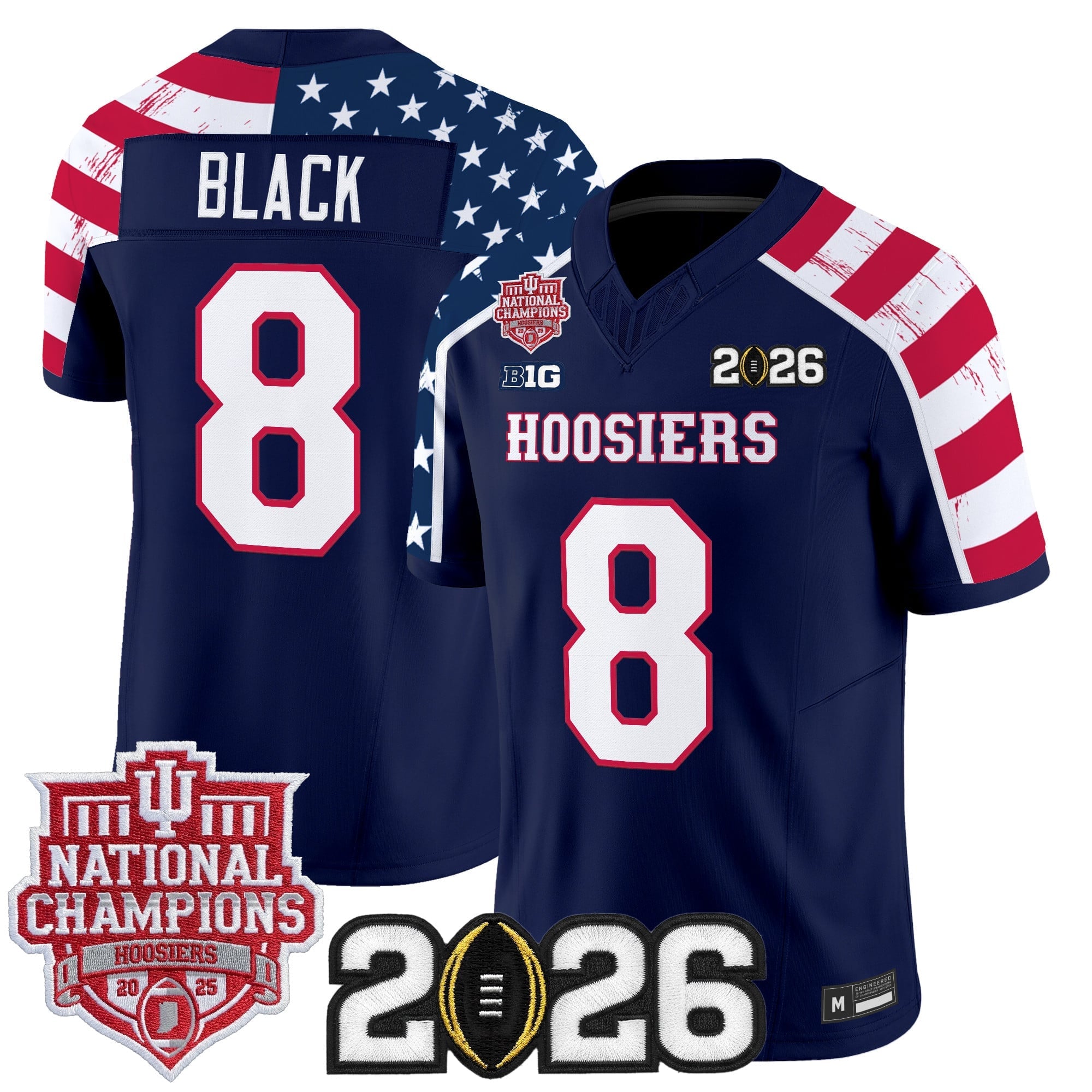 indiana-hoosiers-america-250-edition-vapor-limited-jersey-stitched-03 - Top Design Fan Men Indiana Hoosiers "America 250 Edition" Vapor Limited Jersey - Stitched