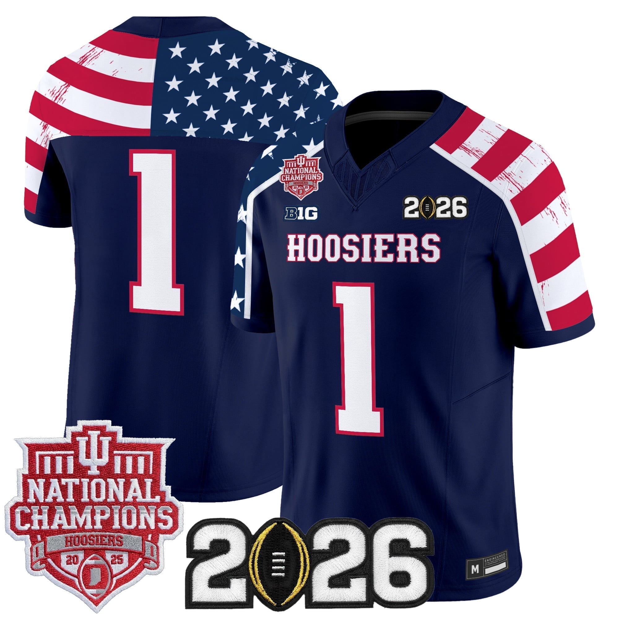indiana-hoosiers-america-250-edition-vapor-limited-jersey-stitched-10 - Top Design Fan Men Indiana Hoosiers "America 250 Edition" Vapor Limited Jersey - Stitched
