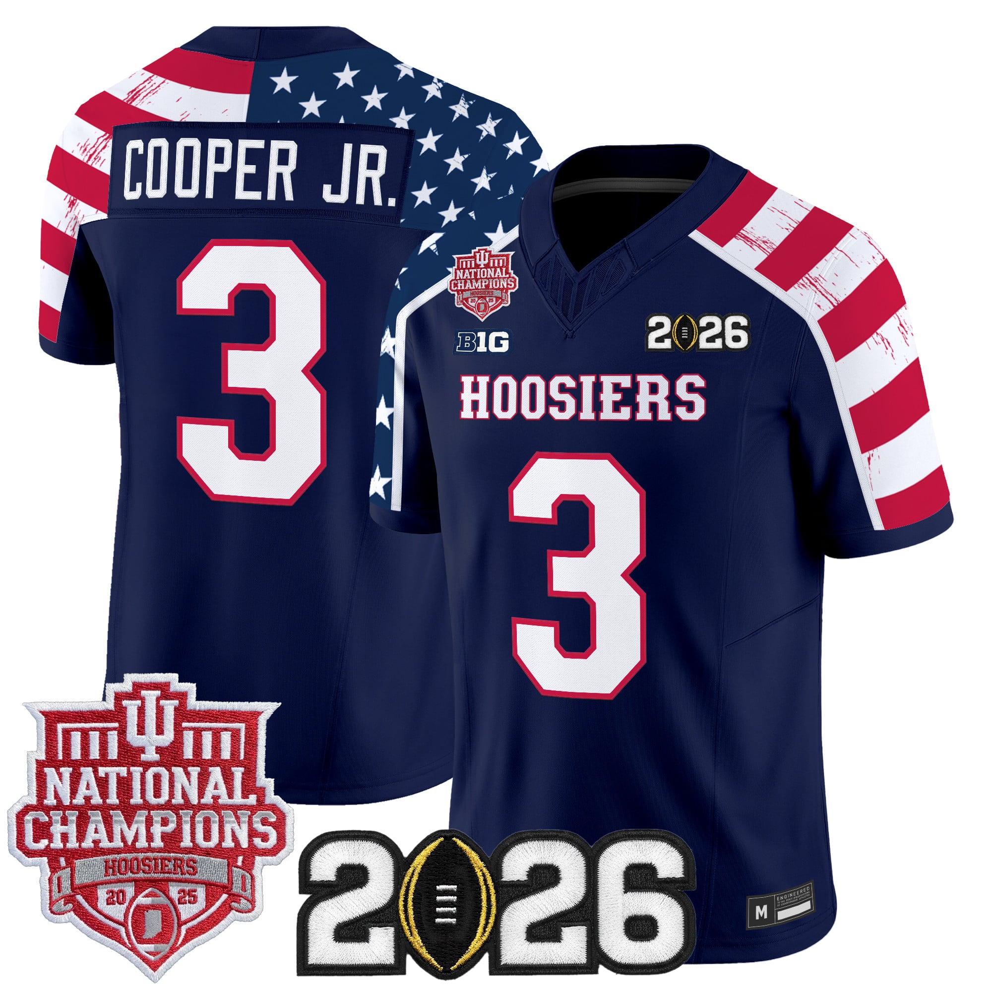 indiana-hoosiers-america-250-edition-vapor-limited-jersey-stitched-04 - Top Design Fan Men Indiana Hoosiers "America 250 Edition" Vapor Limited Jersey - Stitched