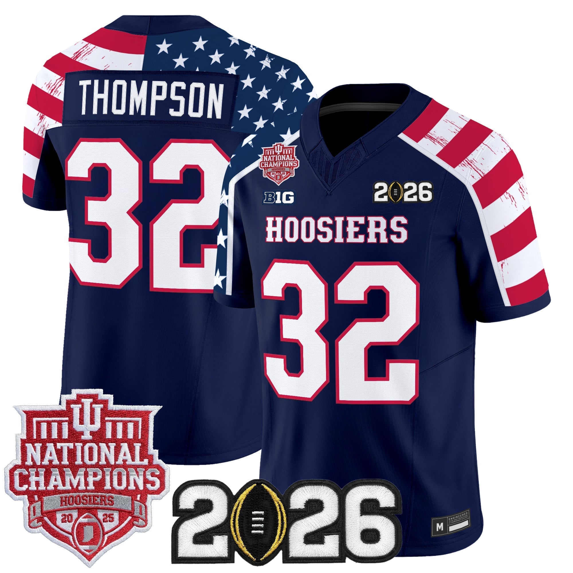 indiana-hoosiers-america-250-edition-vapor-limited-jersey-stitched-06 - Top Design Fan Men Indiana Hoosiers "America 250 Edition" Vapor Limited Jersey - Stitched