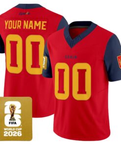 Spain 2026 World Cup Vapor Football Custom Jersey - All Stitched