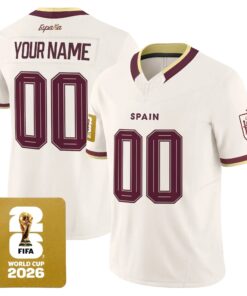 Spain 2026 World Cup Vapor Football Custom Jersey - All Stitched