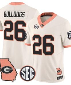 mens-georgia-bulldogs-the-big-peach-vapor-limited-jersey-all-stitched-22 - Top Design Fan Men Georgia Bulldogs The Big Peach Vapor Limited Jersey - Stitched