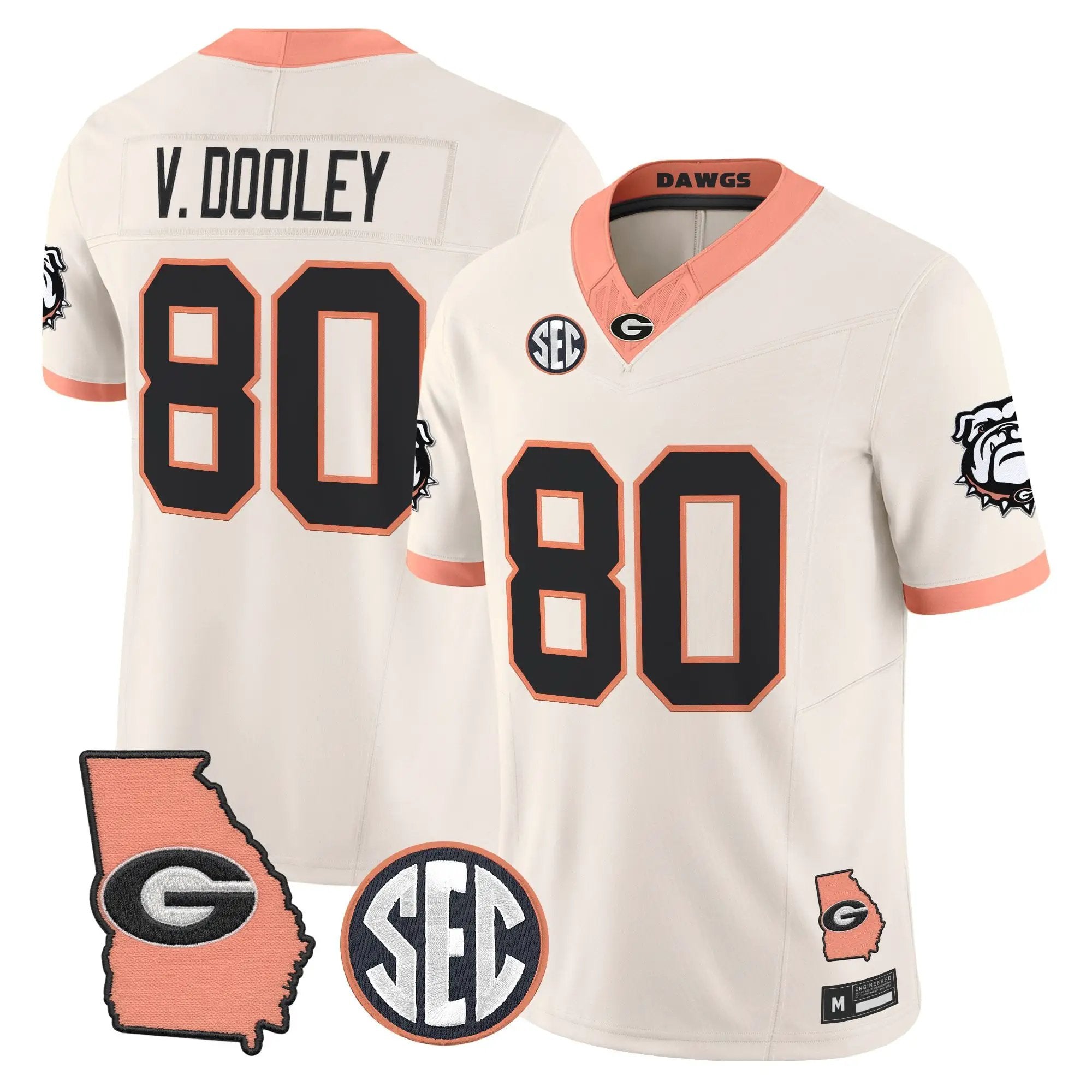 mens-georgia-bulldogs-the-big-peach-vapor-limited-jersey-all-stitched-21 - Top Design Fan Men Georgia Bulldogs The Big Peach Vapor Limited Jersey - Stitched