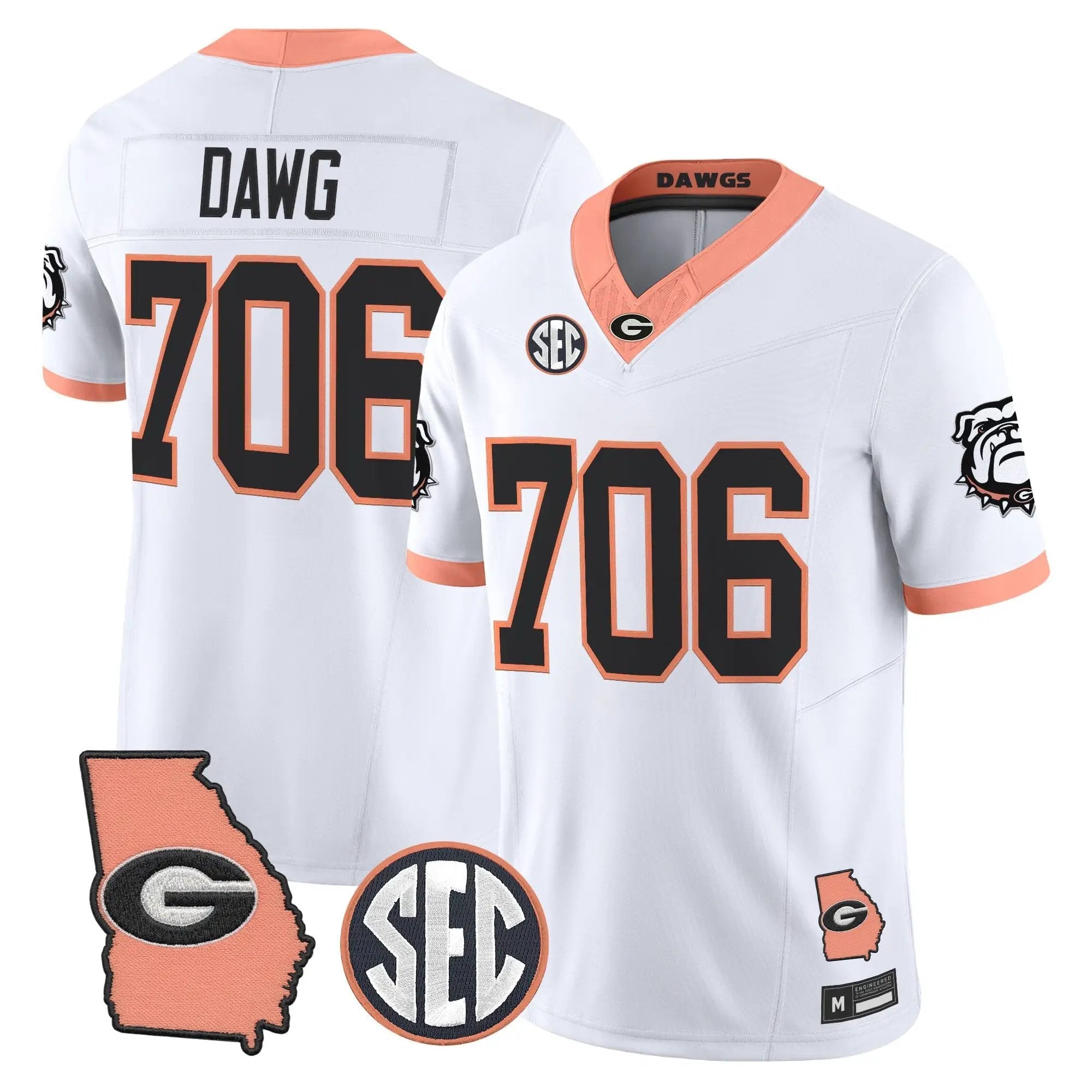 mens-georgia-bulldogs-the-big-peach-vapor-limited-jersey-all-stitched-25 - Top Design Fan Men Georgia Bulldogs The Big Peach Vapor Limited Jersey - Stitched