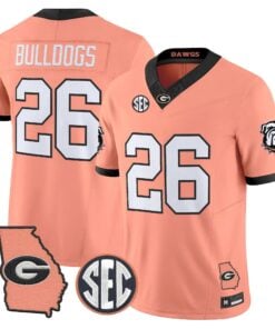 mens-georgia-bulldogs-the-big-peach-vapor-limited-jersey-all-stitched-10 - Top Design Fan Men Georgia Bulldogs The Big Peach Vapor Limited Jersey - Stitched