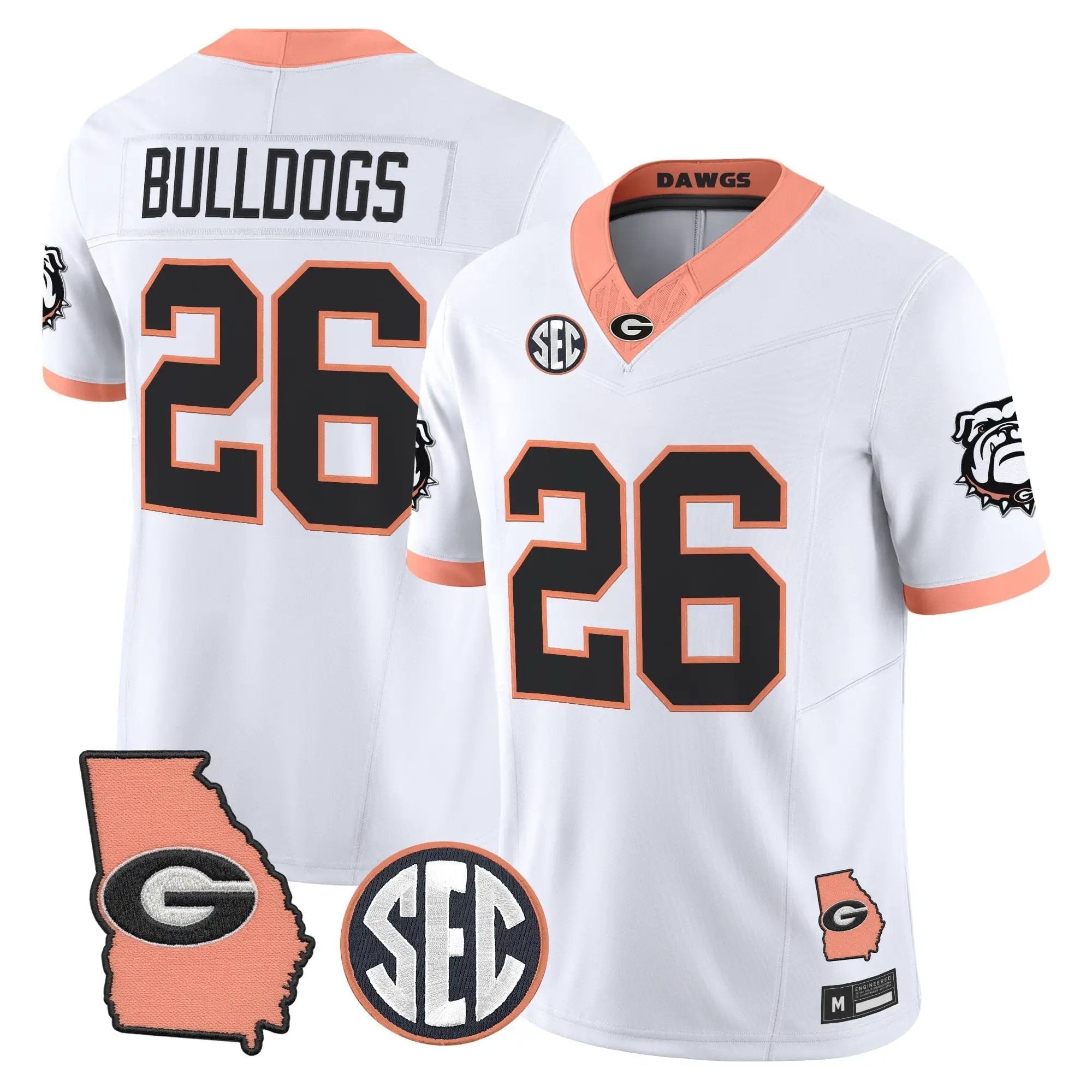 mens-georgia-bulldogs-the-big-peach-vapor-limited-jersey-all-stitched-34 - Top Design Fan Men Georgia Bulldogs The Big Peach Vapor Limited Jersey - Stitched