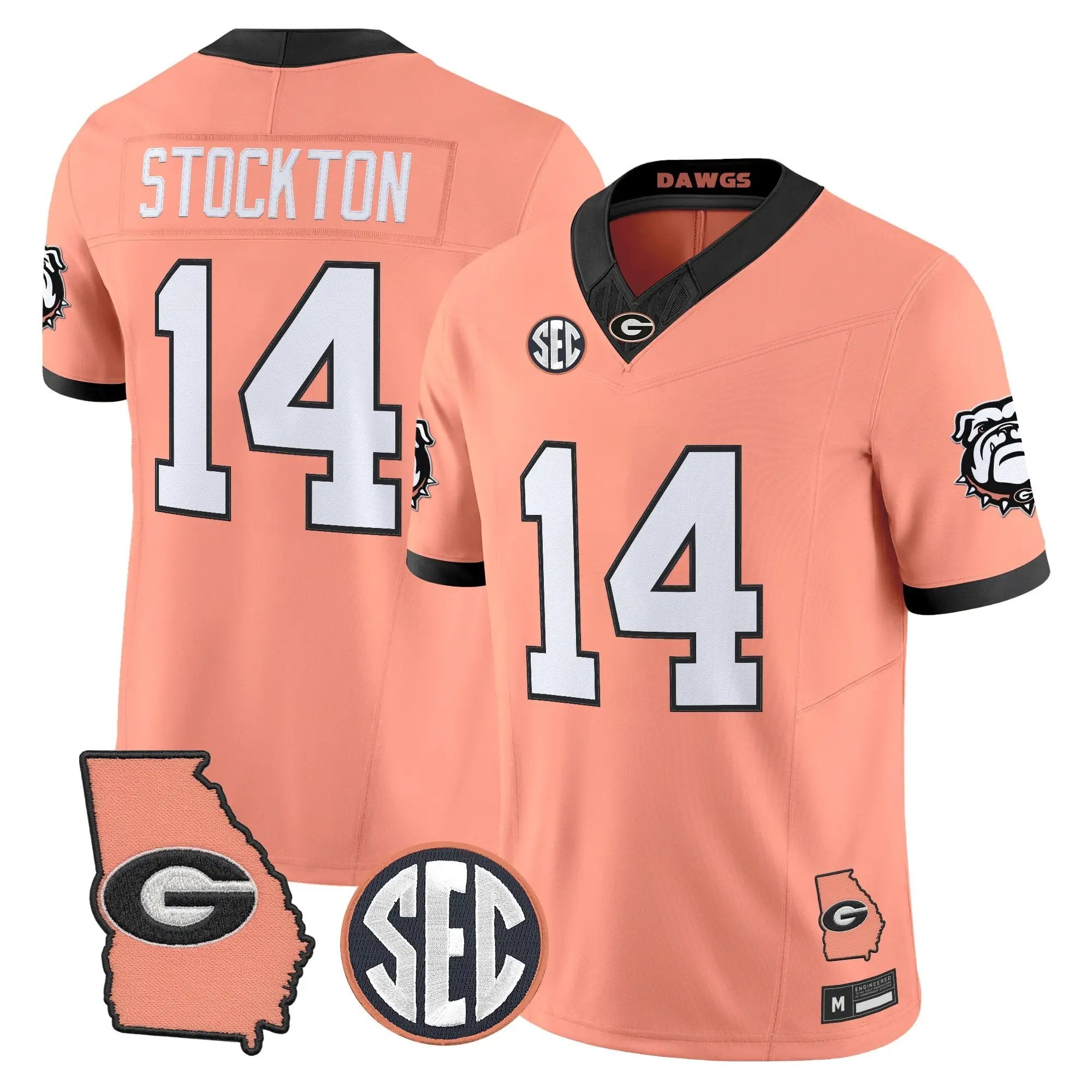 Men Georgia Bulldogs The Big Peach Vapor Limited Jersey - Stitched - Top Design Fan Men Georgia Bulldogs The Big Peach Vapor Limited Jersey - Stitched