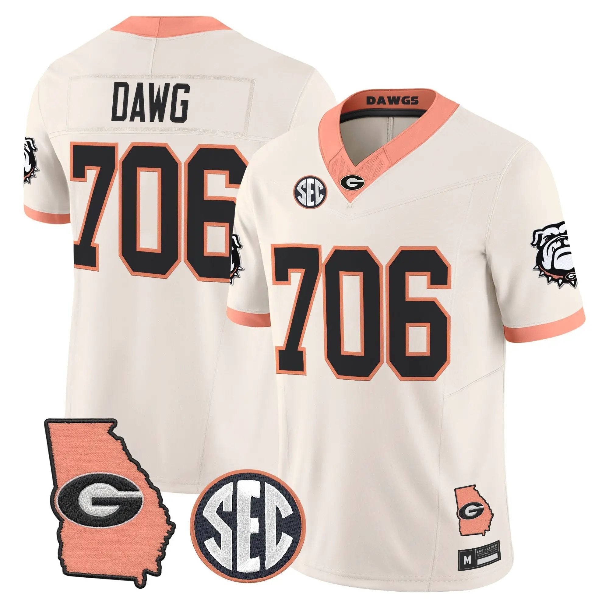 mens-georgia-bulldogs-the-big-peach-vapor-limited-jersey-all-stitched-13 - Top Design Fan Men Georgia Bulldogs The Big Peach Vapor Limited Jersey - Stitched