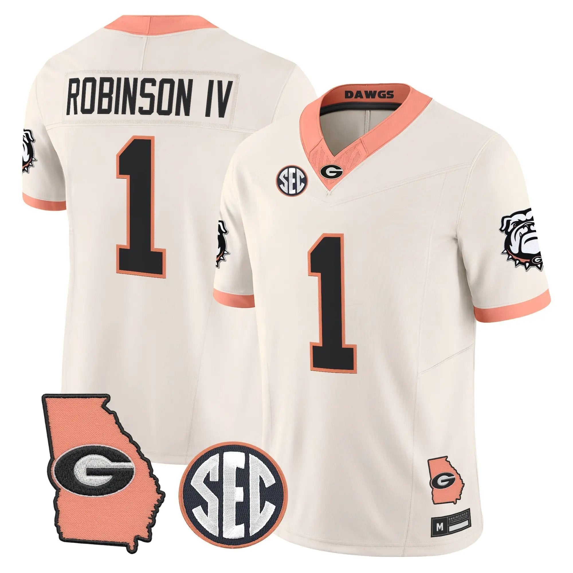 mens-georgia-bulldogs-the-big-peach-vapor-limited-jersey-all-stitched-15 - Top Design Fan Men Georgia Bulldogs The Big Peach Vapor Limited Jersey - Stitched