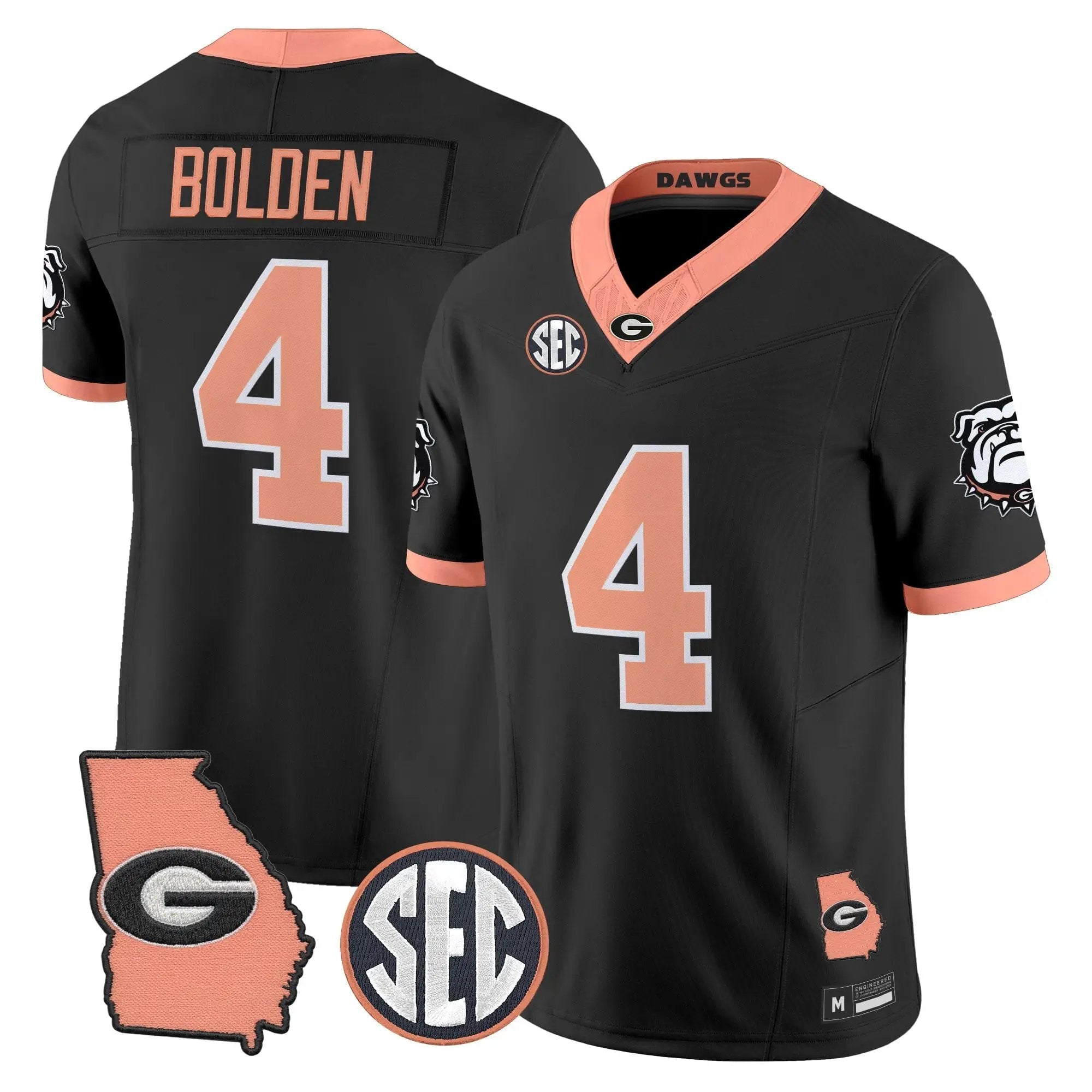 mens-georgia-bulldogs-the-big-peach-vapor-limited-jersey-all-stitched-40 - Top Design Fan Men Georgia Bulldogs The Big Peach Vapor Limited Jersey - Stitched