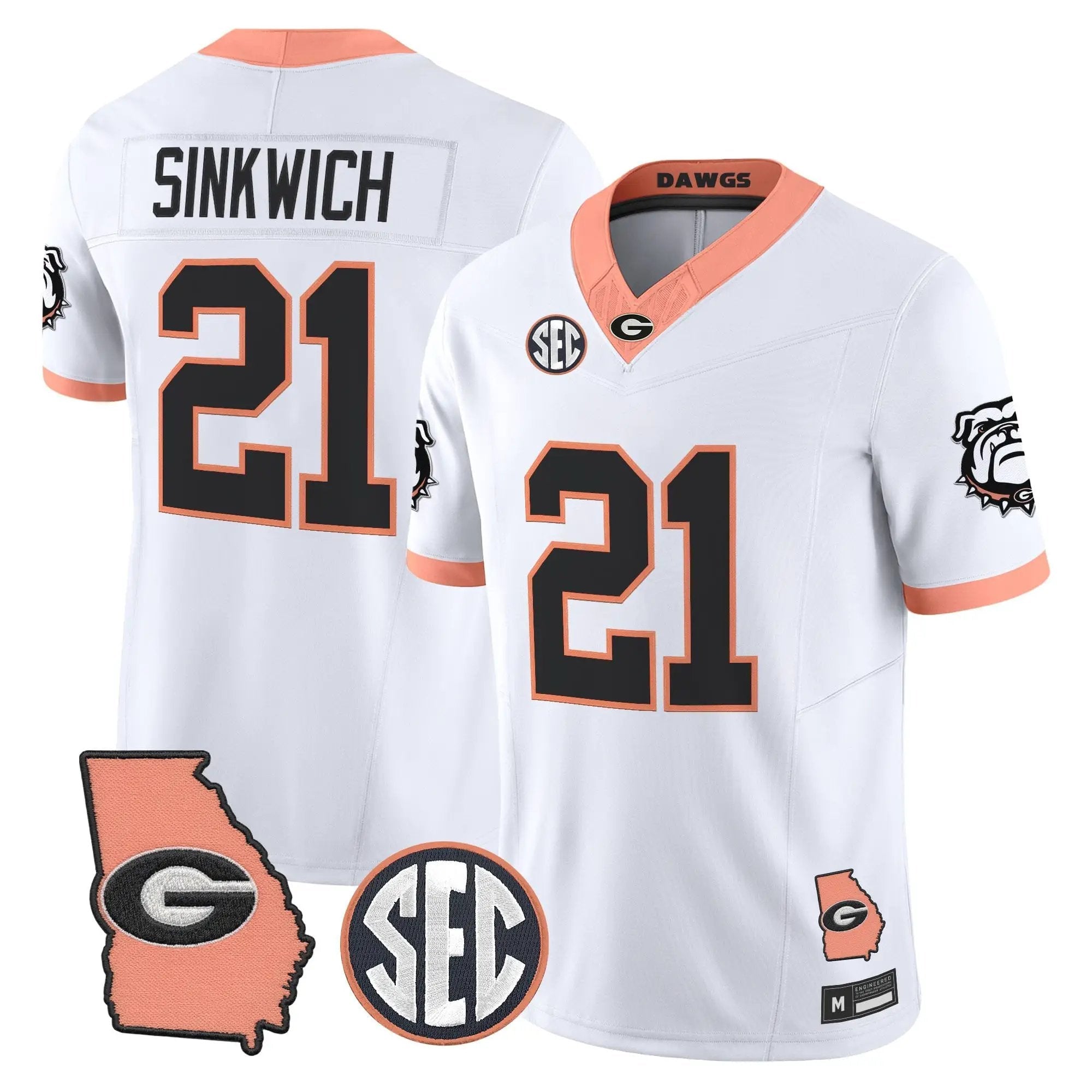 mens-georgia-bulldogs-the-big-peach-vapor-limited-jersey-all-stitched-32 - Top Design Fan Men Georgia Bulldogs The Big Peach Vapor Limited Jersey - Stitched