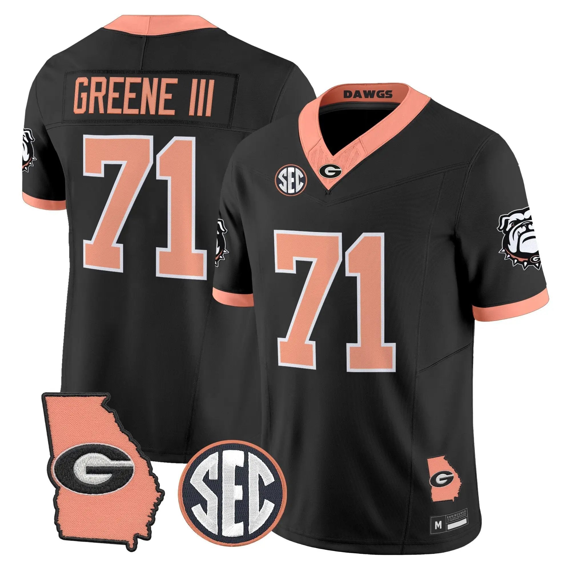 mens-georgia-bulldogs-the-big-peach-vapor-limited-jersey-all-stitched-41 - Top Design Fan Men Georgia Bulldogs The Big Peach Vapor Limited Jersey - Stitched