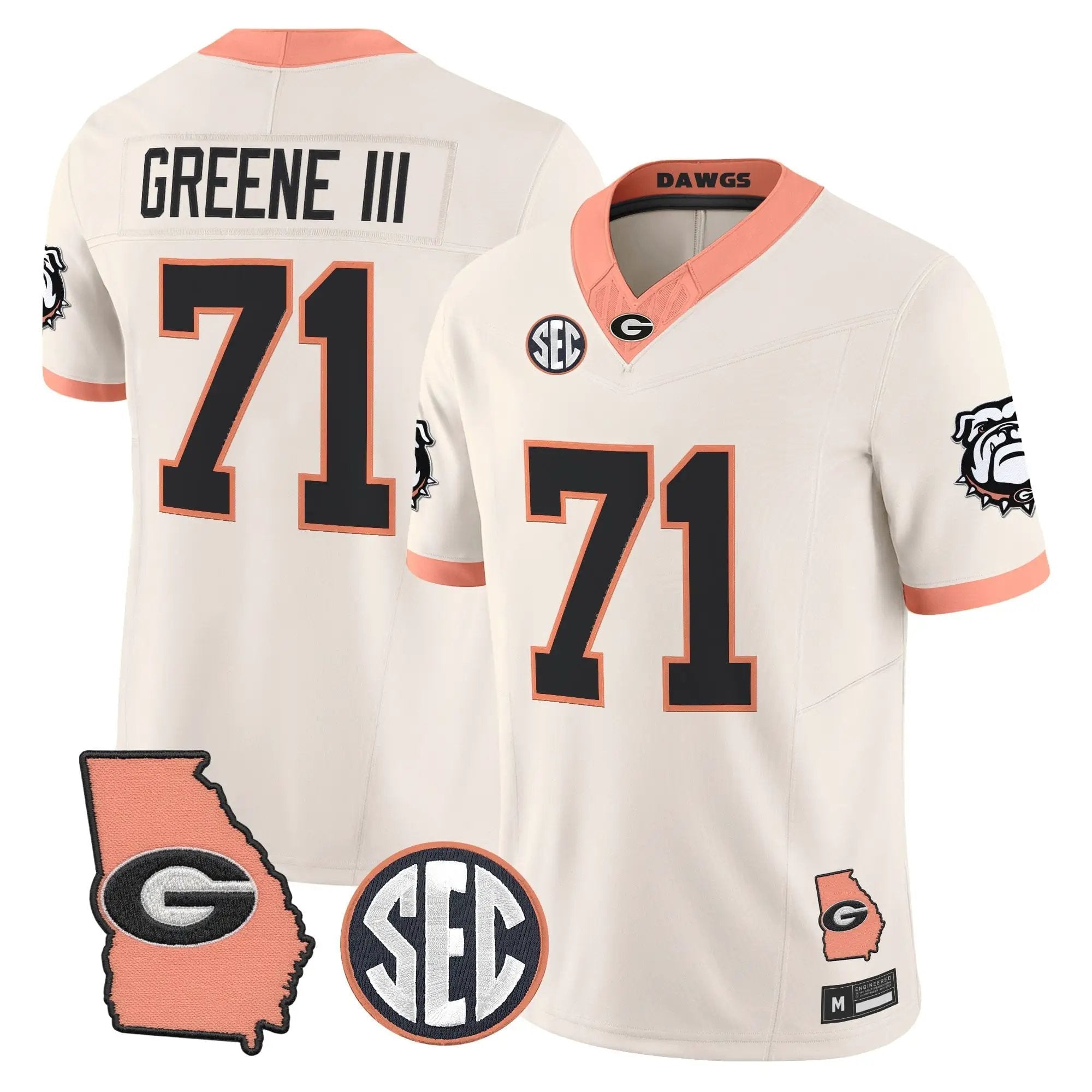 mens-georgia-bulldogs-the-big-peach-vapor-limited-jersey-all-stitched-17 - Top Design Fan Men Georgia Bulldogs The Big Peach Vapor Limited Jersey - Stitched