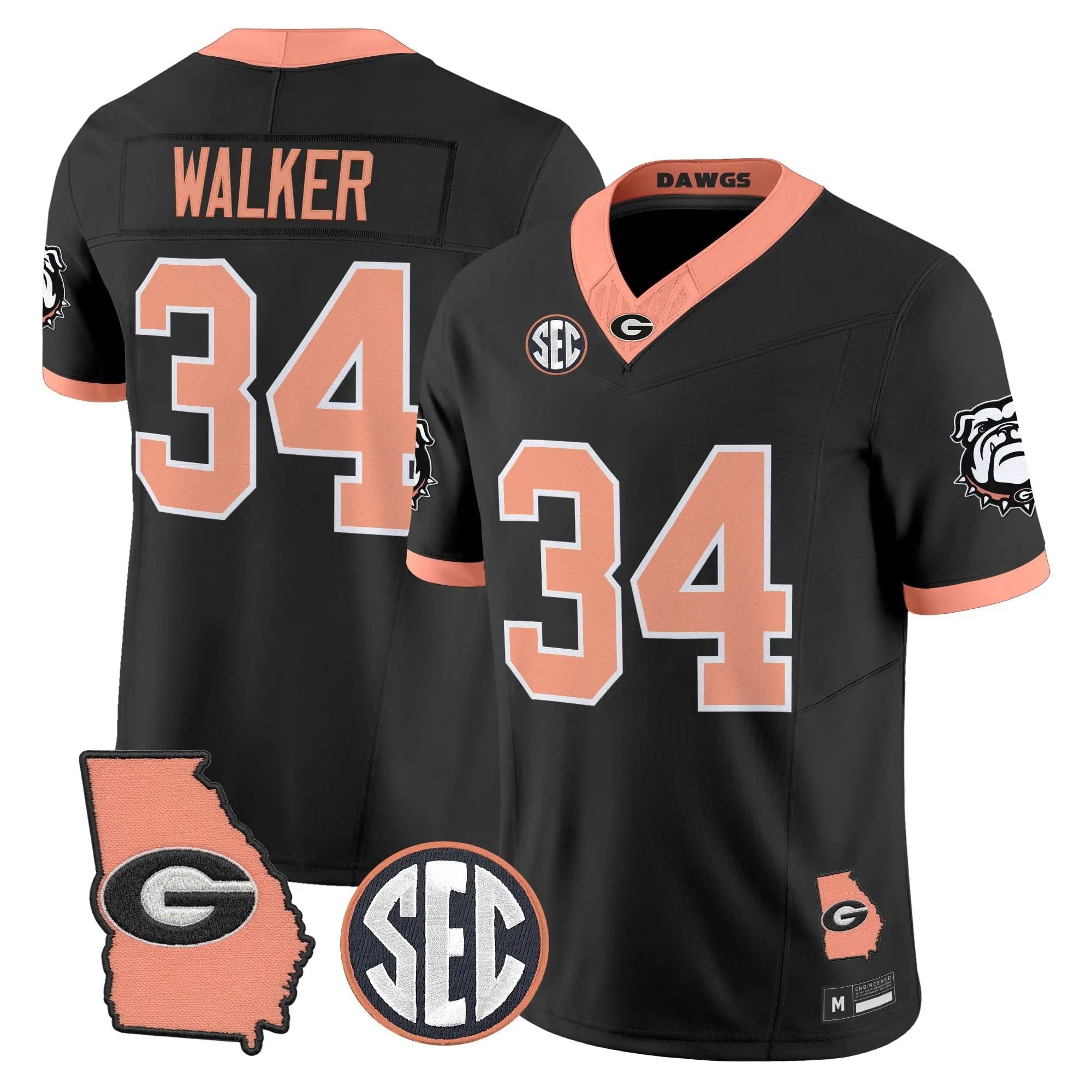 mens-georgia-bulldogs-the-big-peach-vapor-limited-jersey-all-stitched-43 - Top Design Fan Men Georgia Bulldogs The Big Peach Vapor Limited Jersey - Stitched