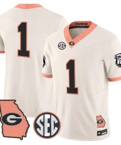mens-georgia-bulldogs-the-big-peach-vapor-limited-jersey-all-stitched-23 - Top Design Fan Men Georgia Bulldogs The Big Peach Vapor Limited Jersey - Stitched