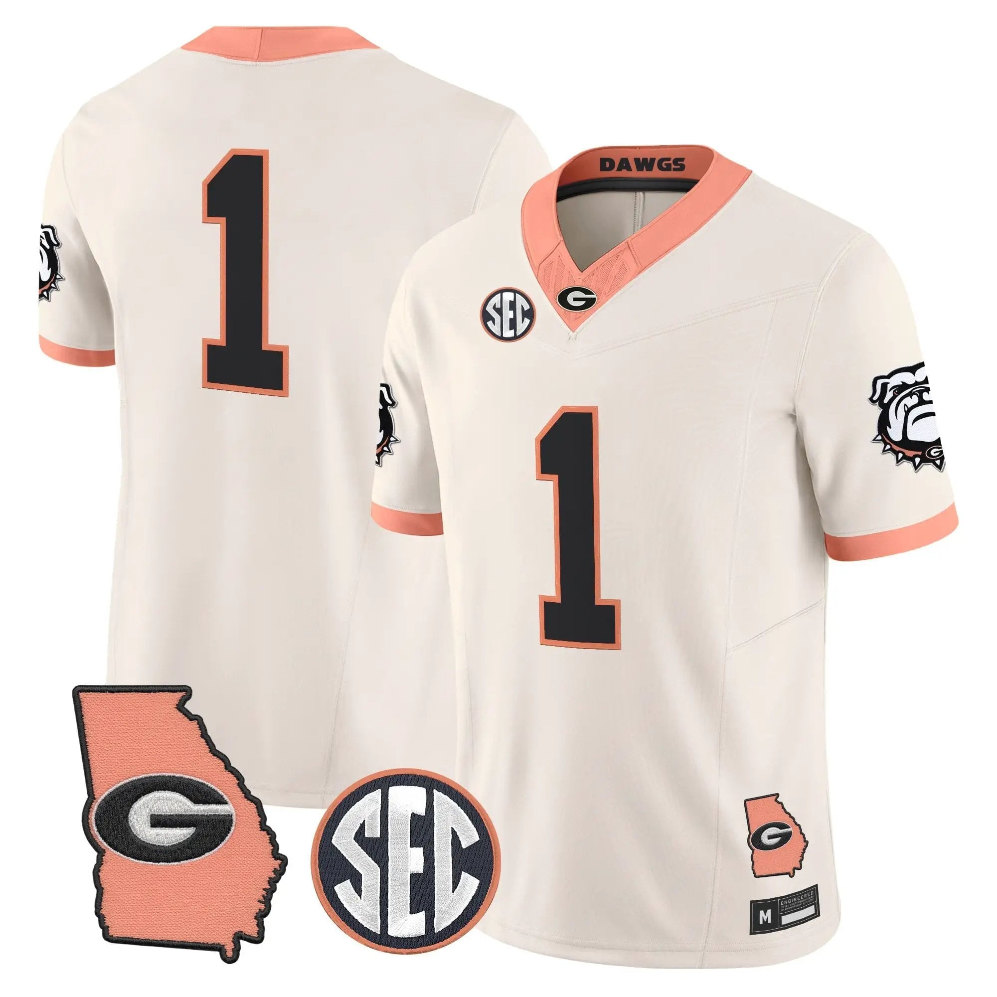 mens-georgia-bulldogs-the-big-peach-vapor-limited-jersey-all-stitched-23 - Top Design Fan Men Georgia Bulldogs The Big Peach Vapor Limited Jersey - Stitched
