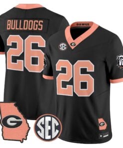 mens-georgia-bulldogs-the-big-peach-vapor-limited-jersey-all-stitched-46 - Top Design Fan Men Georgia Bulldogs The Big Peach Vapor Limited Jersey - Stitched